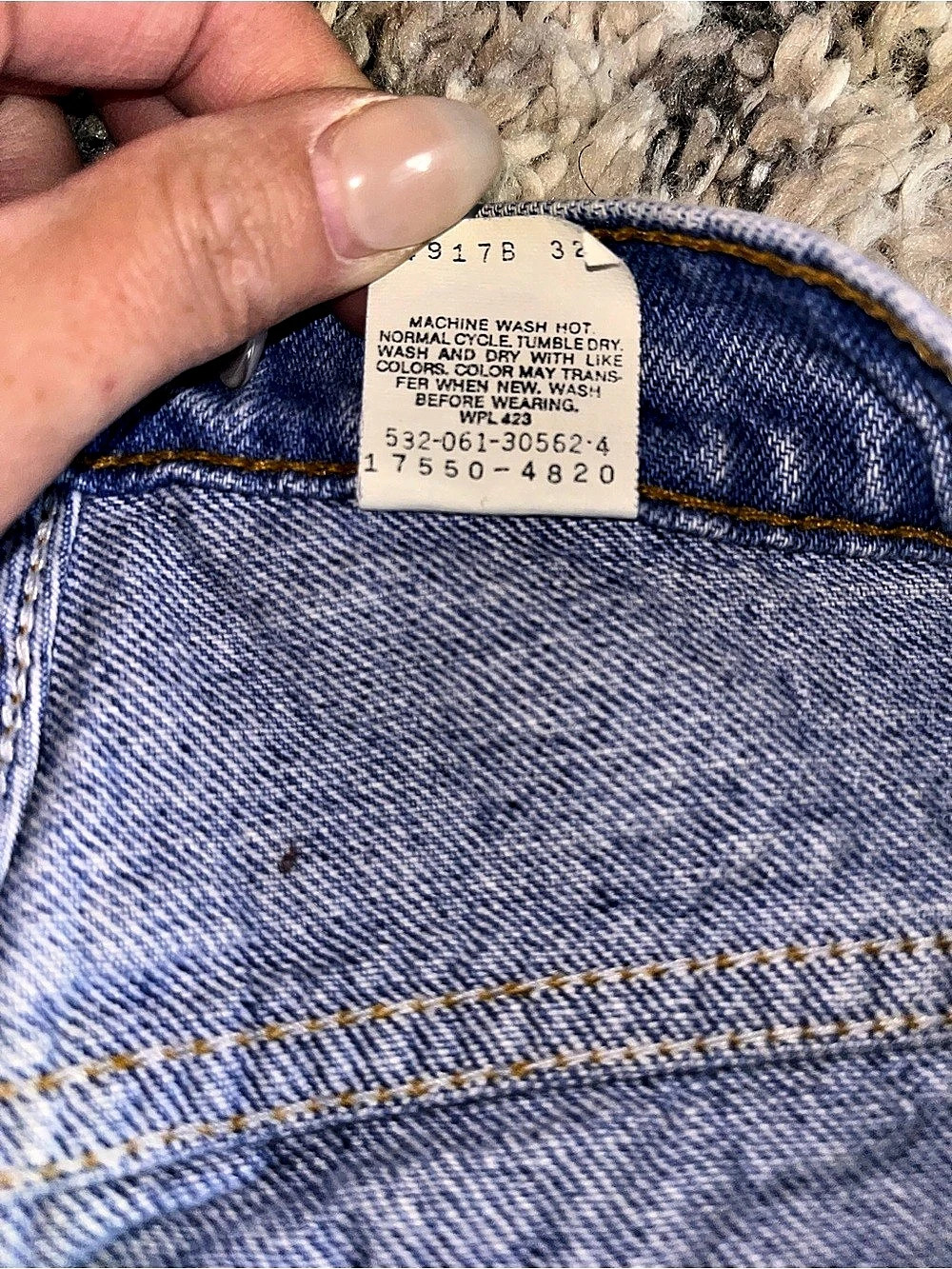 Levi's 505 Straight Leg Jeans Waist 11 Blue - Picture 6 of 8